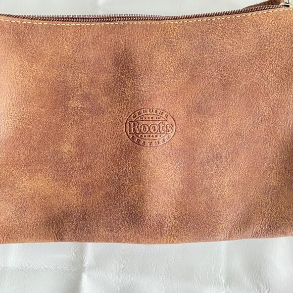 Roots Village Tribe Leather Camel Fanny Pack Unisex - Picture 3 of 9